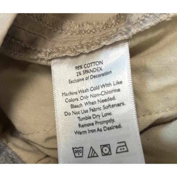 Eddie Bauer Women’s Size 14 Pants Slightly curvy crop Tan Khaki Outdoor Hiking - Picture 7 of 12